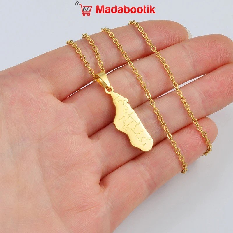 Pendentif Madagascar En Argent Fin SoaBoutik - Écriture Gravée, Neuf Avec étiquettes