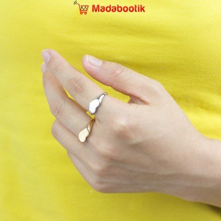 Bague Coeur Vert En Résine Réglable - Tailles 54 à 64, Idée Cadeau, Fabriquée En France